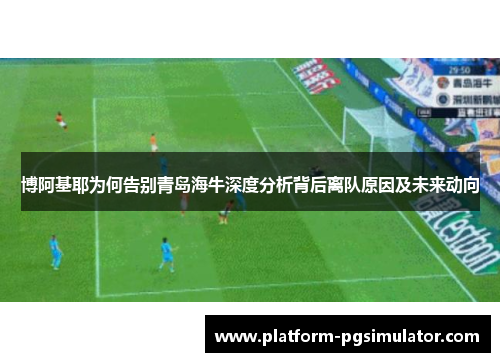 博阿基耶为何告别青岛海牛深度分析背后离队原因及未来动向