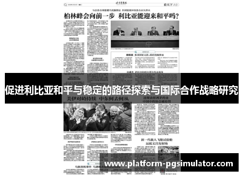 促进利比亚和平与稳定的路径探索与国际合作战略研究
